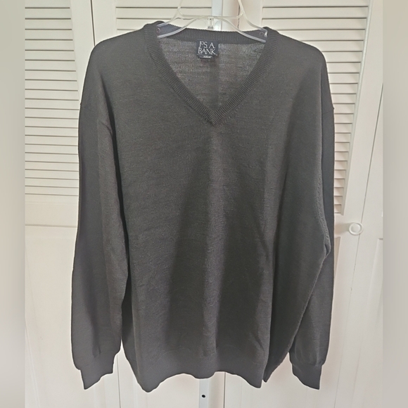 Jos. A. Bank Other - Jos A Bank Sweater Mens 2XL XXL Dark Green Merino Wool Blend Executive V-Neck